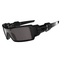 oakley Oil Rig Sunglasses - PolishBlack/Warm Grey
