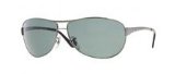 Oakley Ray-Ban 3342 Sunglasses 004 GUNMETAL CRYSTAL GREEN 63/12 Large