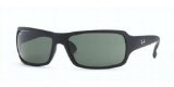 Ray Ban 4075 Sunglasses 601S MATT BLACK/ CRYSTAL GREEN 61/16 Medium
