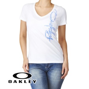 T-Shirts - Oakley V Neck T-Shirt - White
