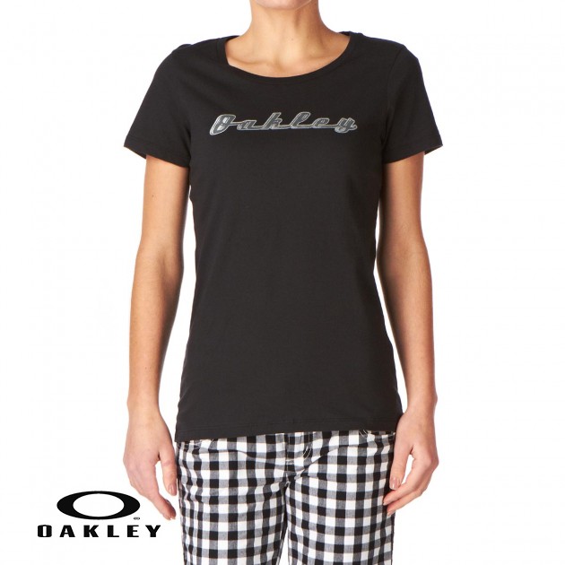 Oakley Womens Oakley Barkette Tee T-Shirt - Jet Black