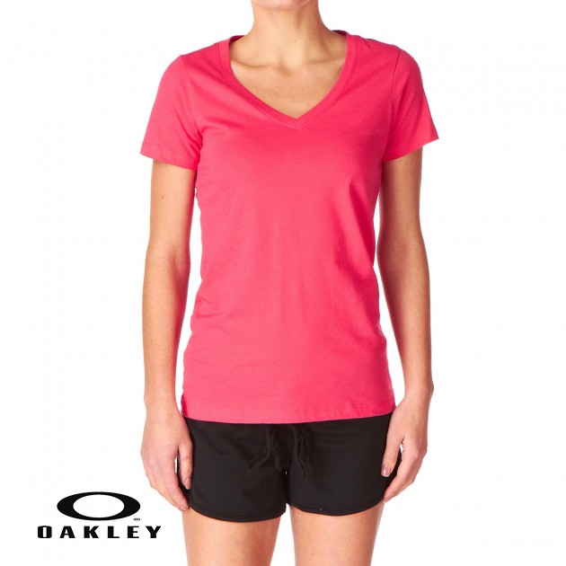 Oakley Womens Oakley Classic V T-Shirt - Bright Fuchsia