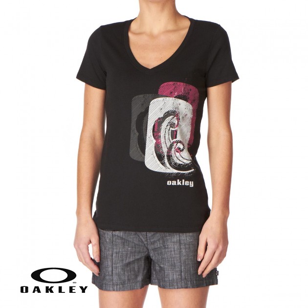Oakley Womens Oakley Waves T-Shirt - Jet Black