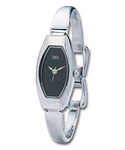 Oasis Bangle Watch with Black Dial