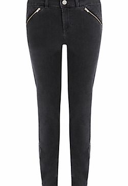 Oasis Biker Jeans, Mid Grey