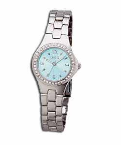 Oasis Ladies Aqua Dial Set Watch