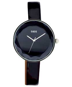 Oasis Ladies Black Strap Watch