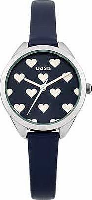 Oasis Ladies Heart Dial Strap Watch