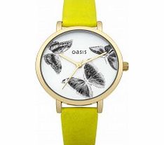 Oasis Ladies Lime Leather Strap Watch