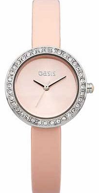 Oasis Ladies Pink Strap Watch