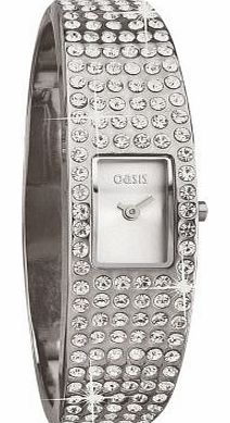 Ladies Silver Bangle Watch