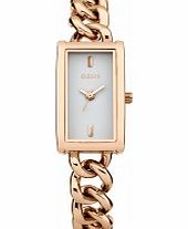 Oasis Ladies White and Rose Gold Bracelet Watch