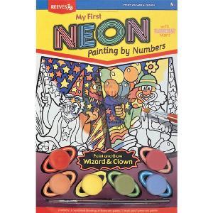 Oasis Reeves My 1st Paint By Numbers Neon Wizard and Clown