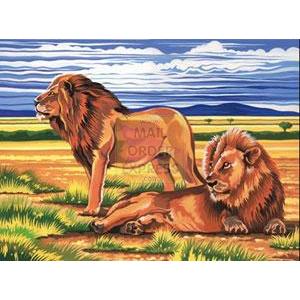 Reeves Senior Paint By Numbers Resting Lions