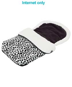 obaby Animal Print Footmuff - Black and White