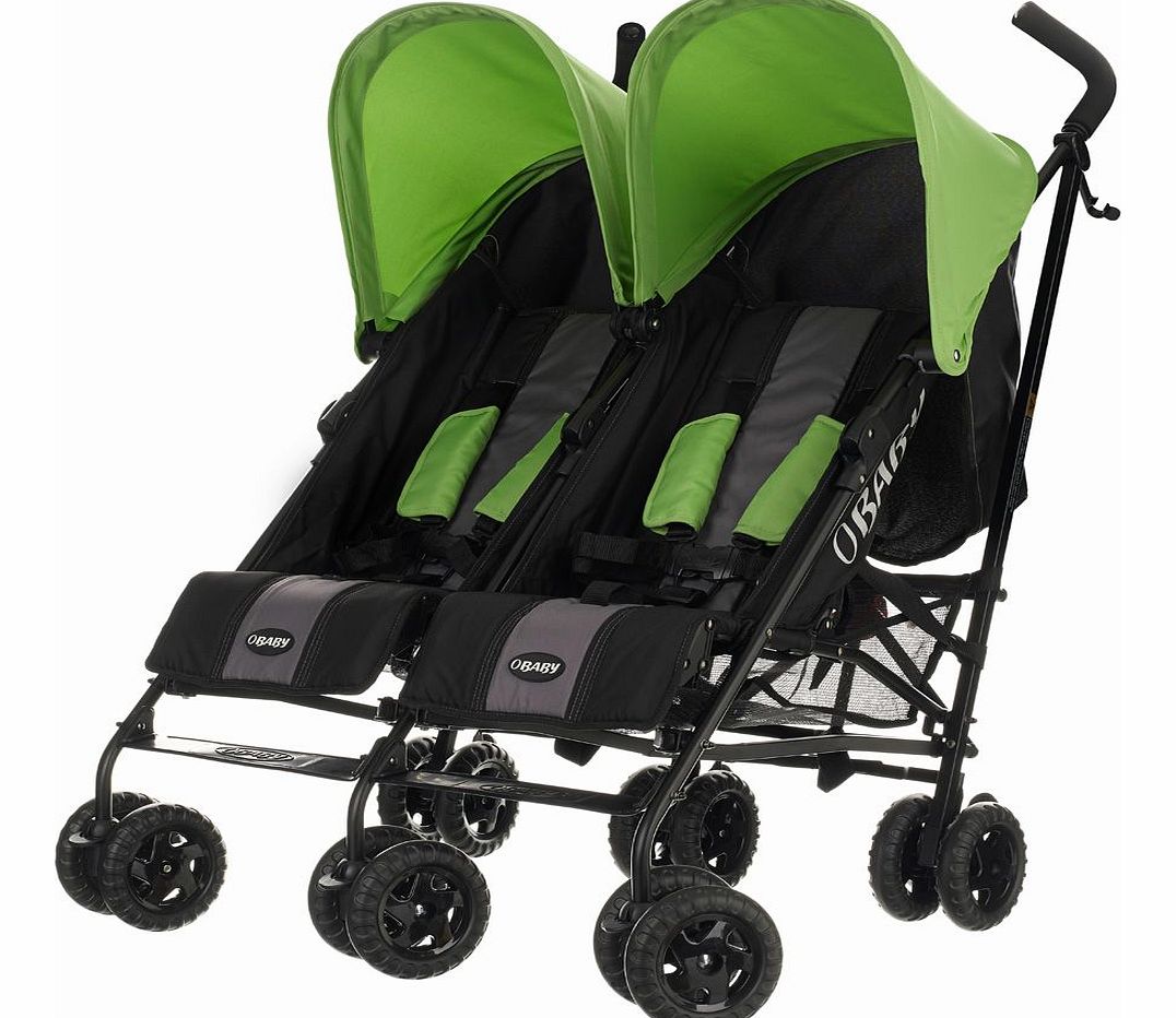 OBaby Apollo Twin Stroller Black Lime 2014