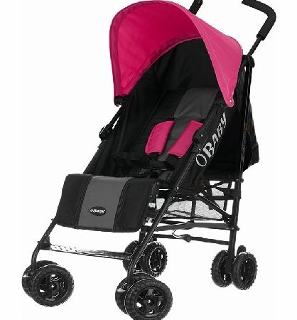 Obaby Atlas Stroller Black with Pink Hood