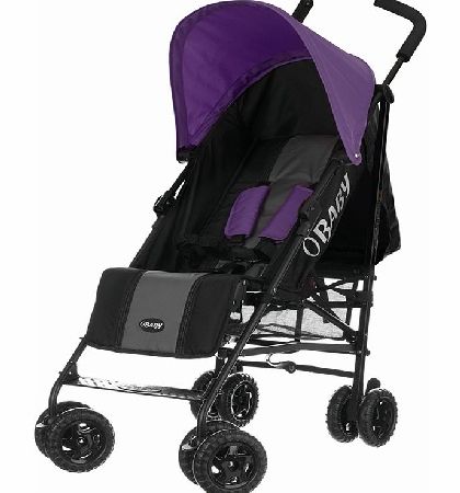 Obaby Atlas Stroller Black with Purple Hood