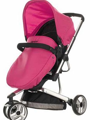 Obaby Chase 3 Wheeler Pramette - Black and Pink