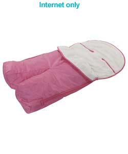 obaby Fleece Lined 2 Leg Footmuff - Pink