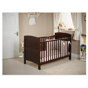 OBaby Grace Cot Bed, Dark Pine With White