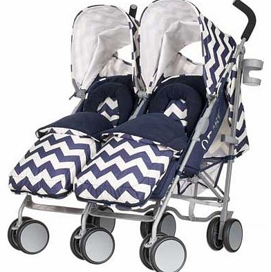 Obaby Leto Plus Twin Stroller and Footmuffs -