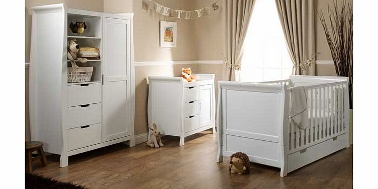 Obaby Lincoln Sleigh 3 Piece Nursery Furniture