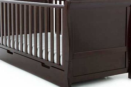Obaby Lincoln Sleigh Cot Bed - Walnut