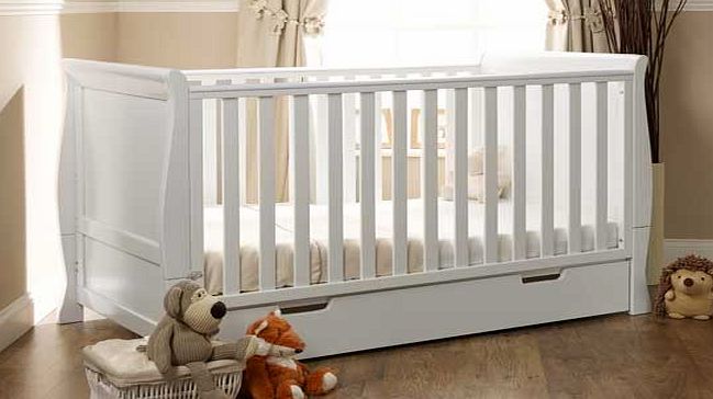Obaby Lincoln Sleigh Cot Bed - White