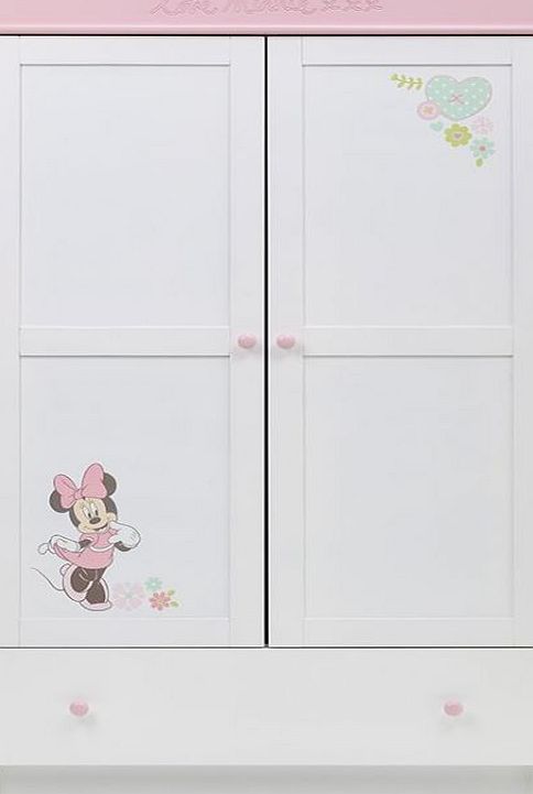OBaby Minnie Mouse Double Wardrobe-White with