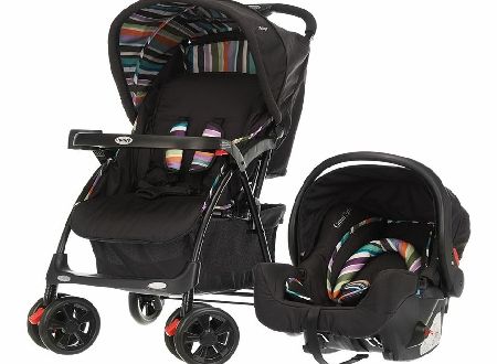 Obaby Monty Travel System Black Stripe