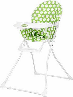 OBaby Munchy Highchair - Dotty Lime