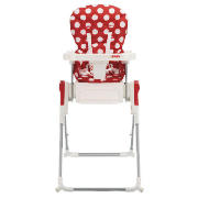 OBaby Nanofold Highchair - Dotty Red