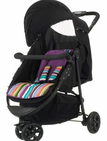 Obaby Tour 3 Wheeler (Black with Purple Stripe)