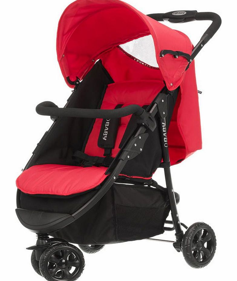 OBaby Tour 3 Wheeler Stroller Black Red 2014