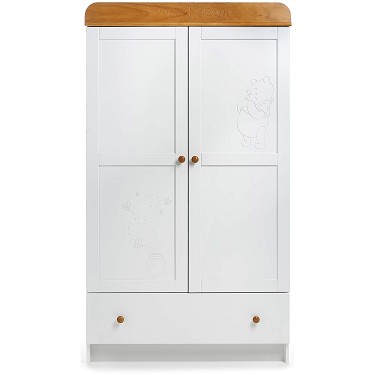 OBaby Winnie the Pooh White Double Wardrobe
