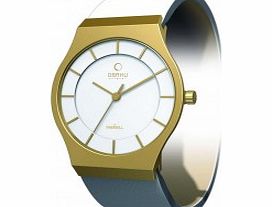 Obaku Ladies Harmony White Leather Strap Watch