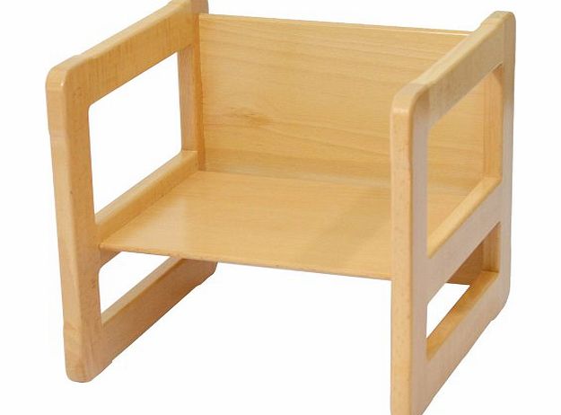 Obique 3 in 1 Childrens Furniture Single Chair or Table Small Light Beech Wood