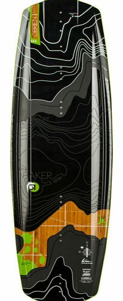 O`Brien Mens OBrien Baker Impact Base Wakeboard - 136cm