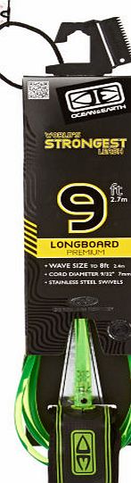 Ocean and Earth Longboard Premium Lime Leash -
