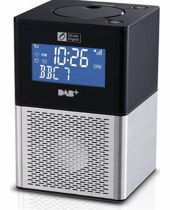 Ocean Digital Portable FM DAB  Radio Rotatable Multi-function Cube Speaker With Alarm Clock Big Display Desktop Brand New