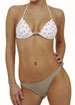 Op Dot and Chiffon padded triangle bikini set