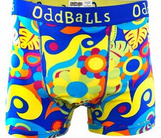 Oddballs Mens Boxer Shorts Hippy Jungle - M