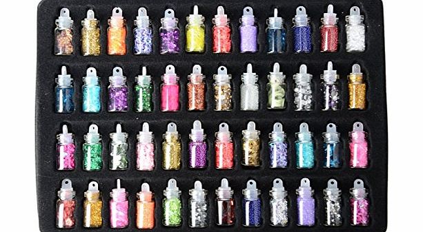 OddBitsnBobs Great Value Nail Art Decorations 48 Colors Glass Bottled Nail Art Decoration Random Models