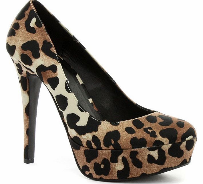 Odeon Leopard Print Platform High Heel Court Shoes