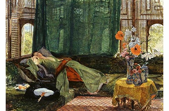 ODSAN High Quality Fine Art Prints on Canvas - 16 x 13 inch Academic Art Figurative, People - The Siesta - by John Frederick Lewis, RA
