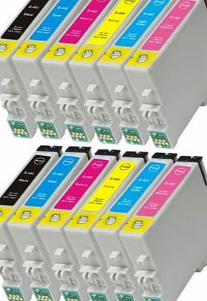Odyssey Supplies 2 Sets Of 6 Compatible Ink Cartridges For Epson Stylus Photo R200, R220, R300, R320, R340, RX500, RX600, RX620, RX640