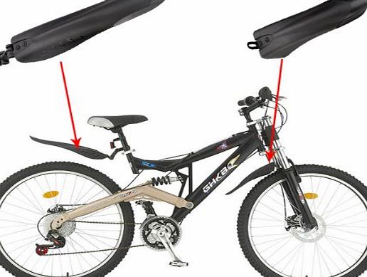 Mountain Bike Bicycle Road Tyre Tire Front Rear Mudguard Fender Set Mud Guard