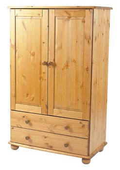 Oestergaard Dursley Solid Pine 2 Door 2 Drawer Wardrobe