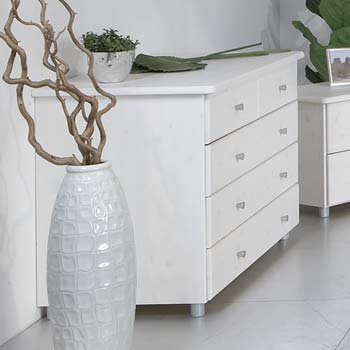 Oestergaard Mansa Solid Pine 3 2 Drawer Chest in White